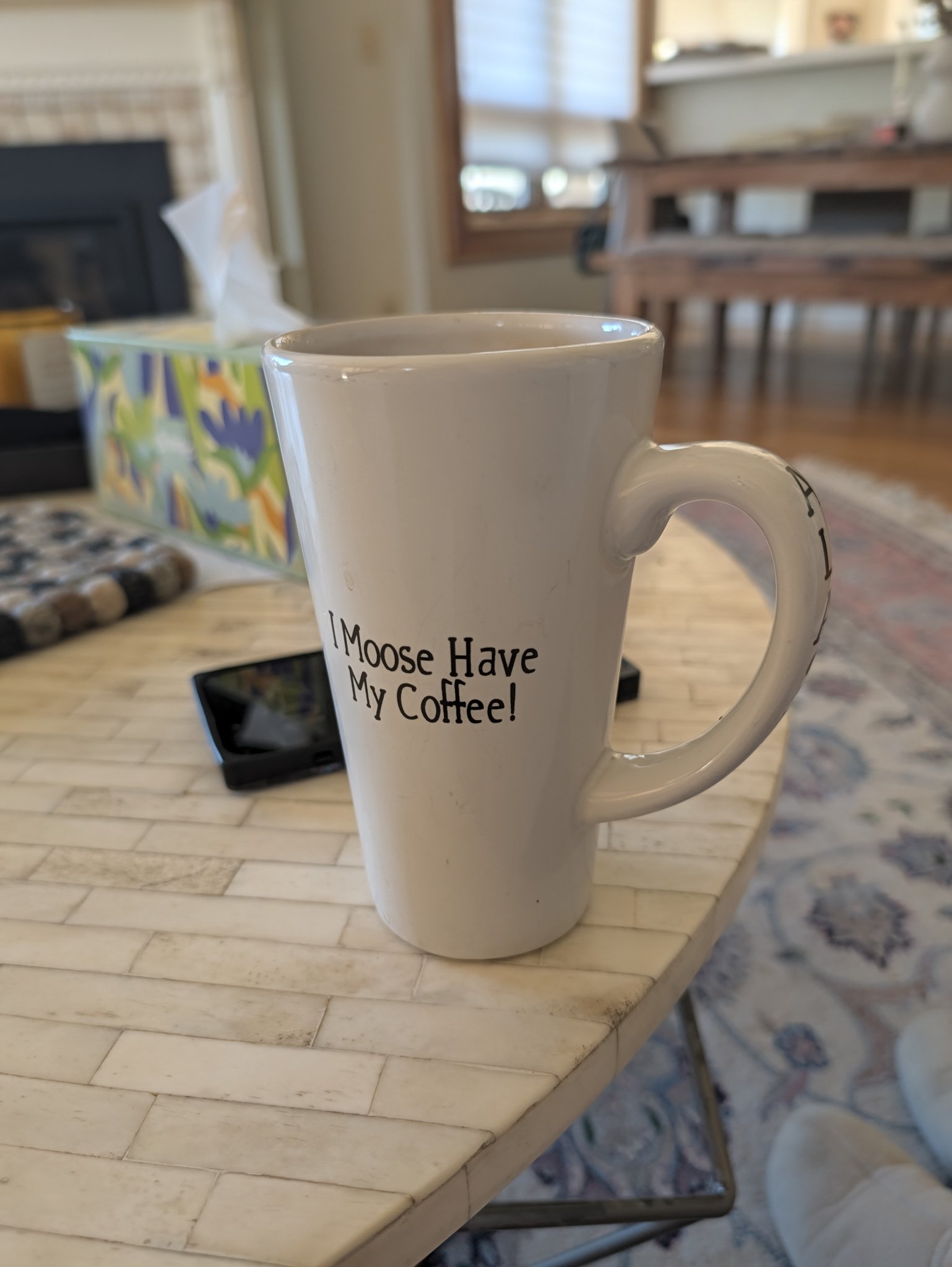 Uploaded photo of Novelty Ceramic Latte Mug ("I Moose Have My Coffee!")