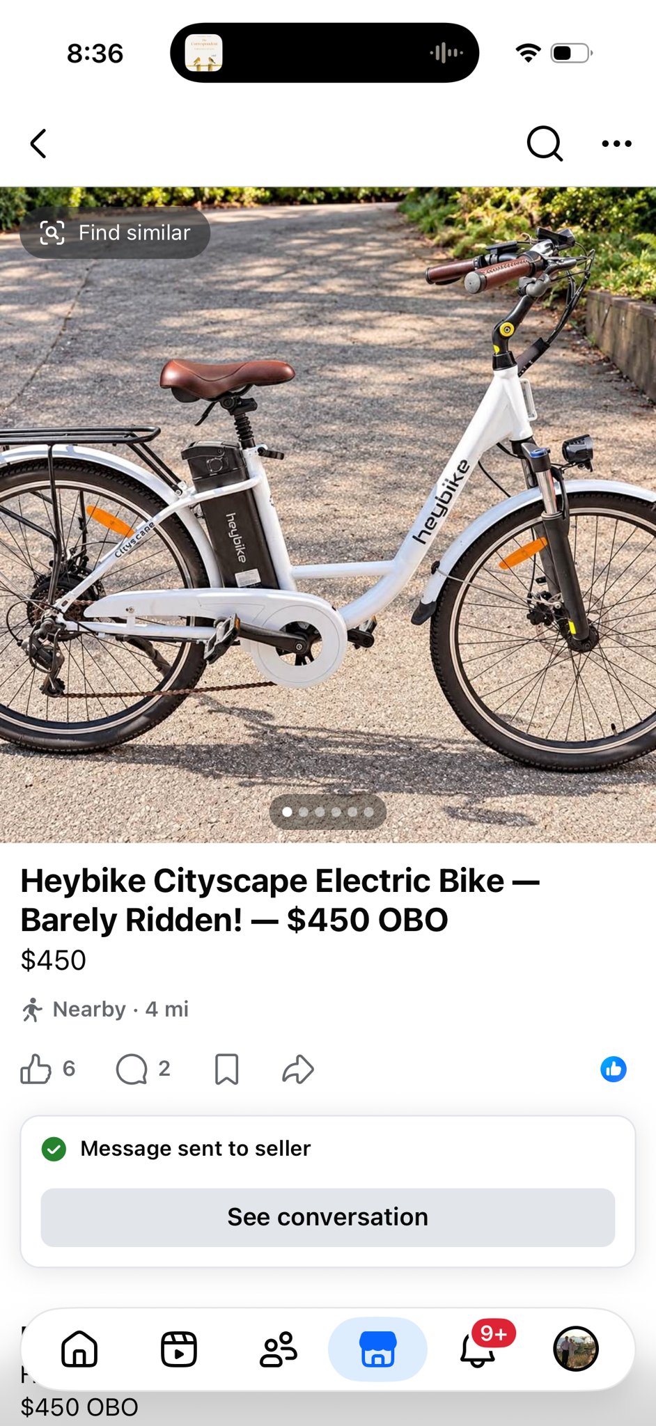 Uploaded photo of Heybike Cityscape Electric Bike